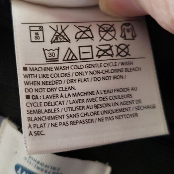 NWOT Old Navy Black Leggings with Faux Leather Accents on Legs Sz SP - Picture 6 of 6